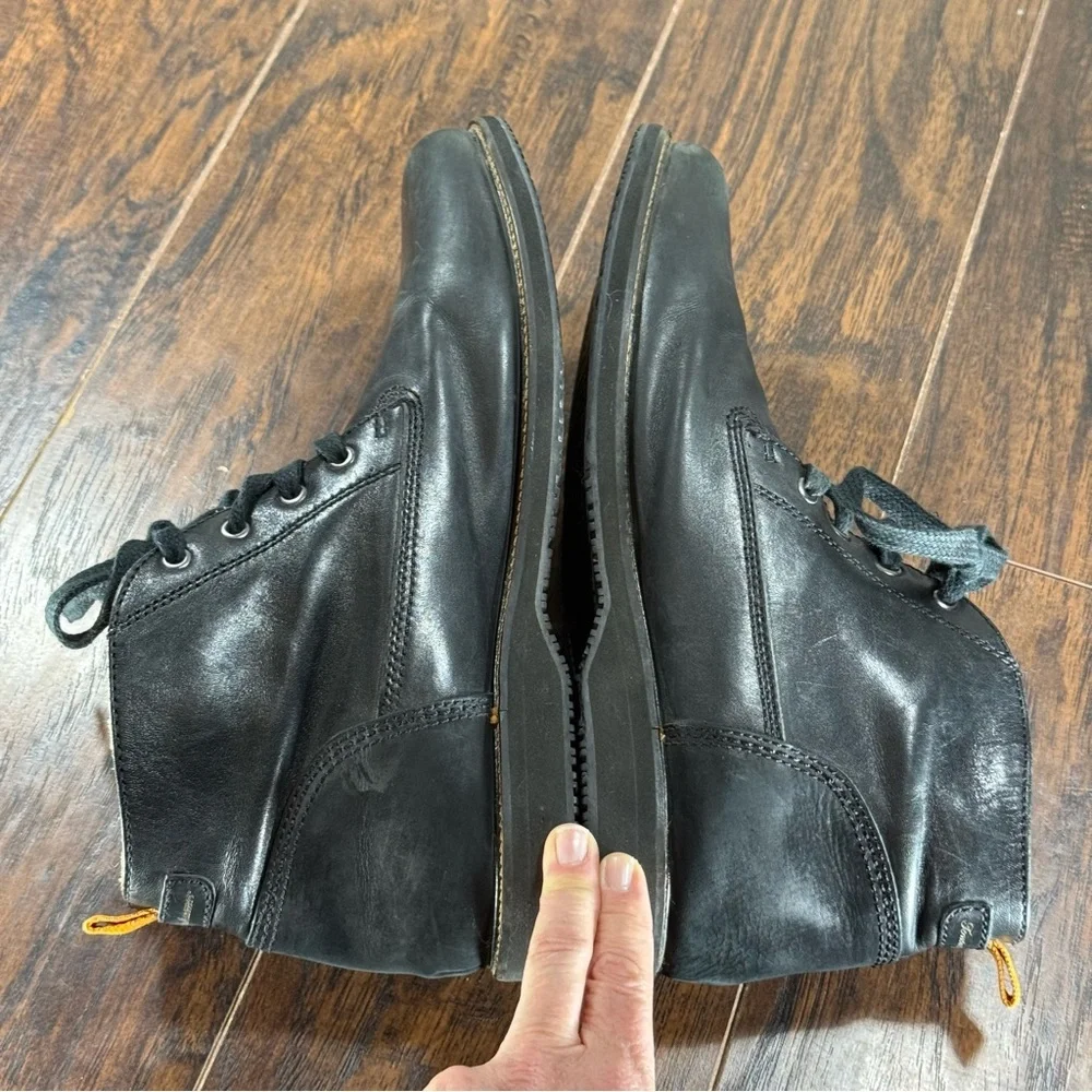 Tommy Bahama Edisto Leather Chukka Boots Men’s 11 Black Lace-Up Casual‎